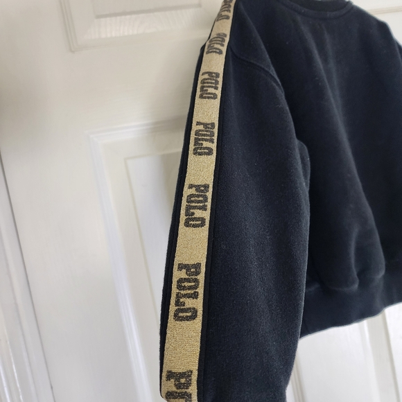 Polo Ralph Lauren Black Kids Sweatshirt Gold Trim 6 - Picture 12 of 14